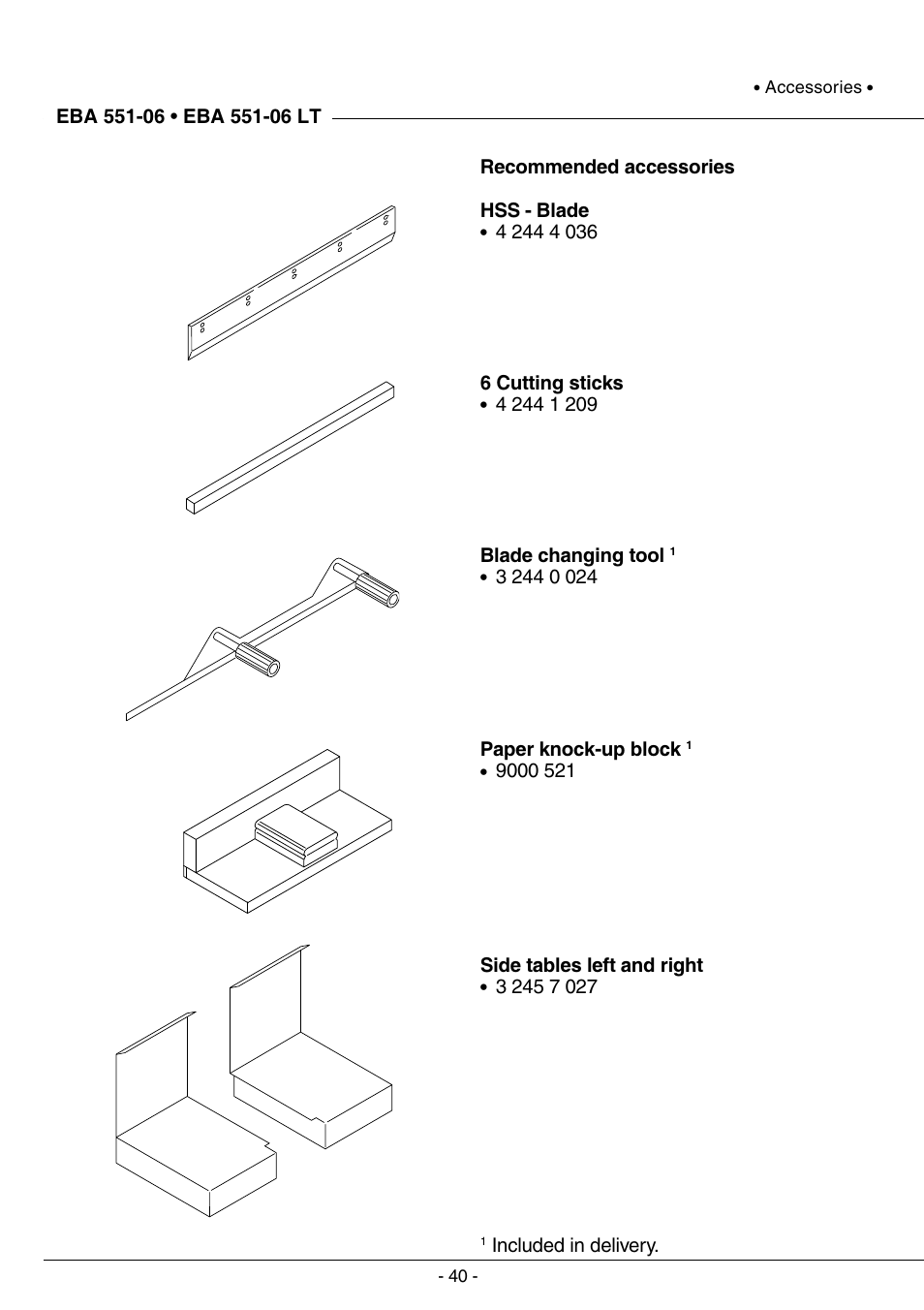 Included in delivery | MBM Corporation TRIUMPH 5551-06 EP (9 STEP MODULE) User Manual | Page 40 / 44
