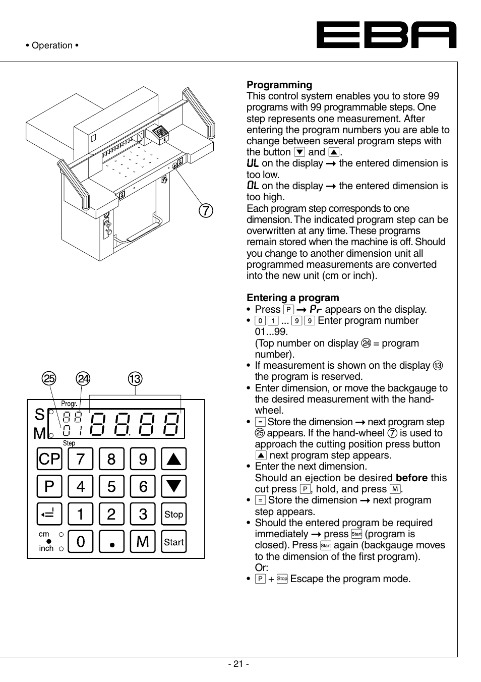 MBM Corporation TRIUMPH 5551-06 EP (99 STEP MODULE) User Manual | Page 21 / 48