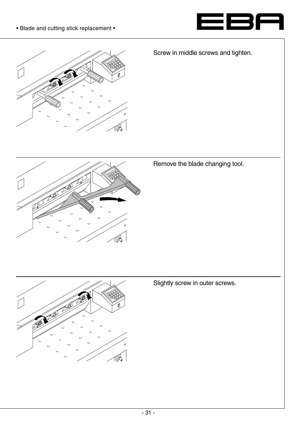 MBM Corporation TRIUMPH 5551-06 EP (99 STEP MODULE) User Manual | Page 31 / 48