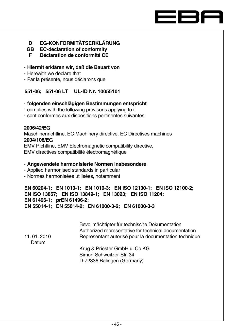 MBM Corporation TRIUMPH 5551-06 EP (99 STEP MODULE) User Manual | Page 45 / 48