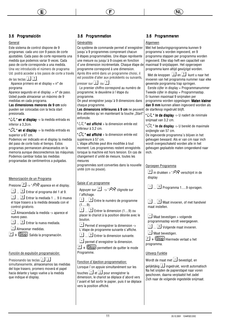 MBM Corporation TRIUMPH 5550 EP (9 STEP MODULE) User Manual | Page 20 / 40