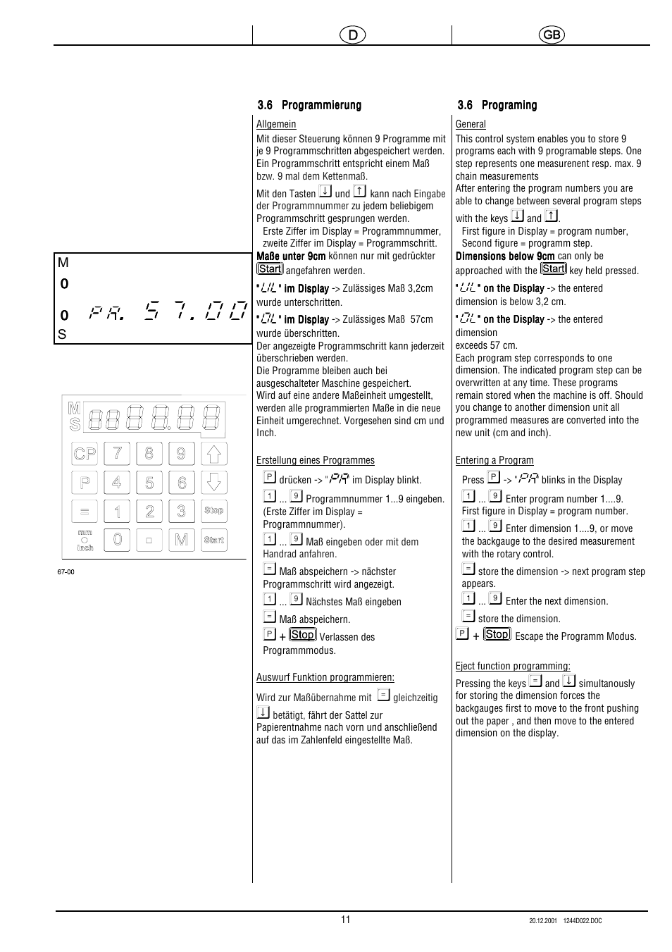 MBM Corporation TRIUMPH 5550 EP (9 STEP MODULE) User Manual | Page 21 / 40