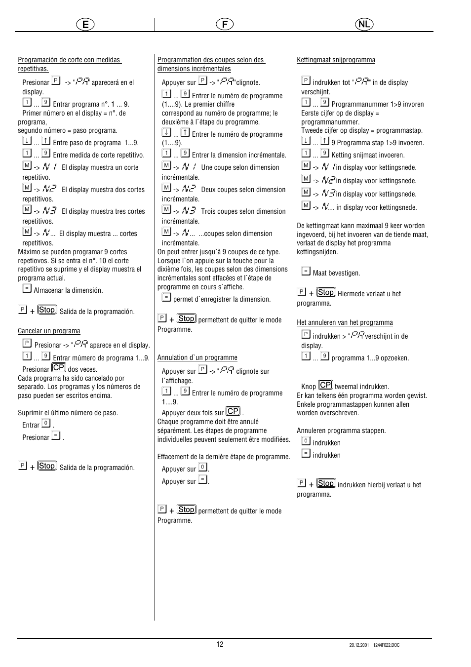 MBM Corporation TRIUMPH 5550 EP (9 STEP MODULE) User Manual | Page 22 / 40