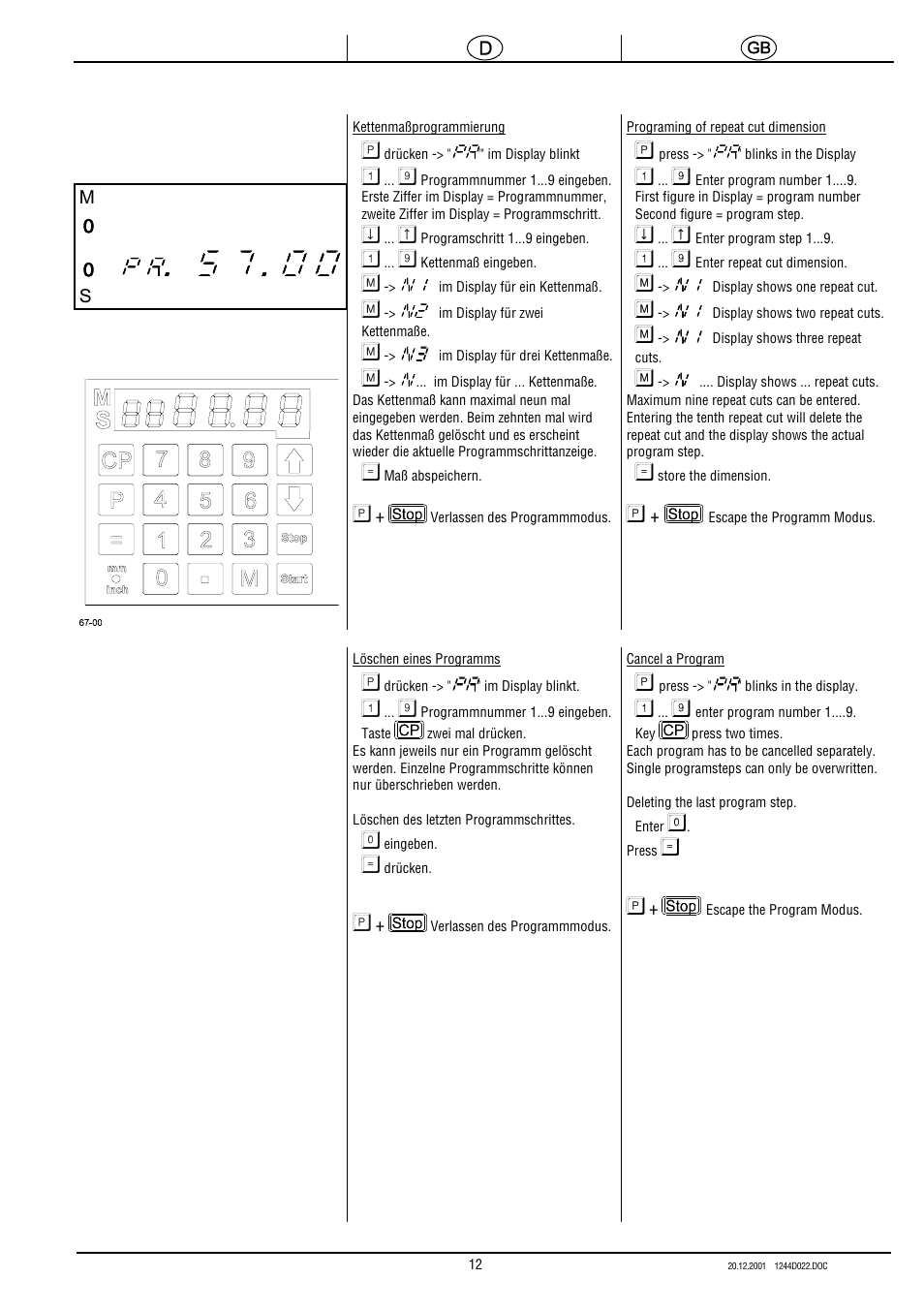 MBM Corporation TRIUMPH 5550 EP (9 STEP MODULE) User Manual | Page 23 / 40