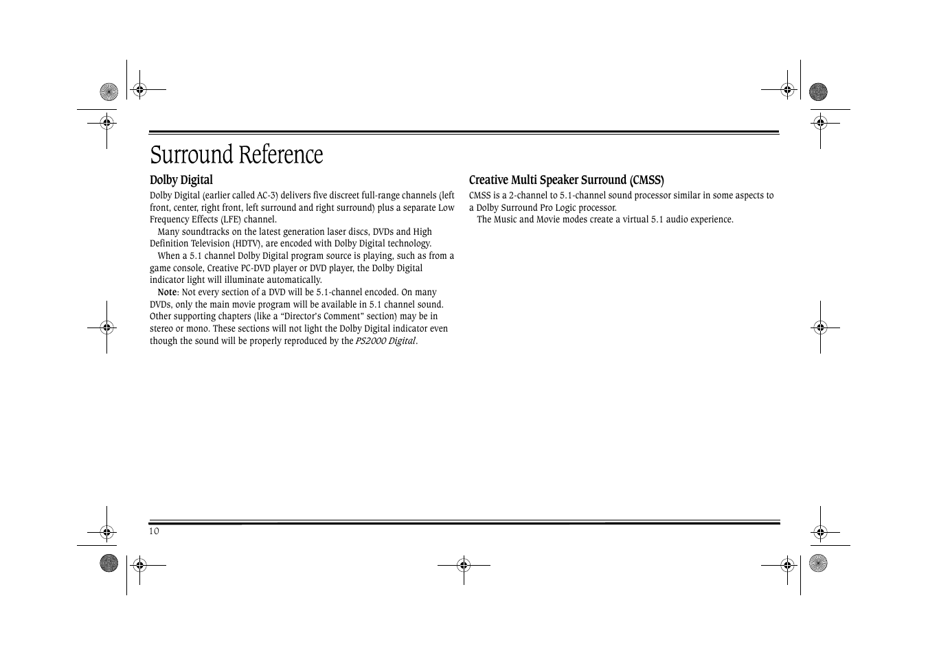 Cambridge SoundWorks PS2000 User Manual | Page 15 / 19