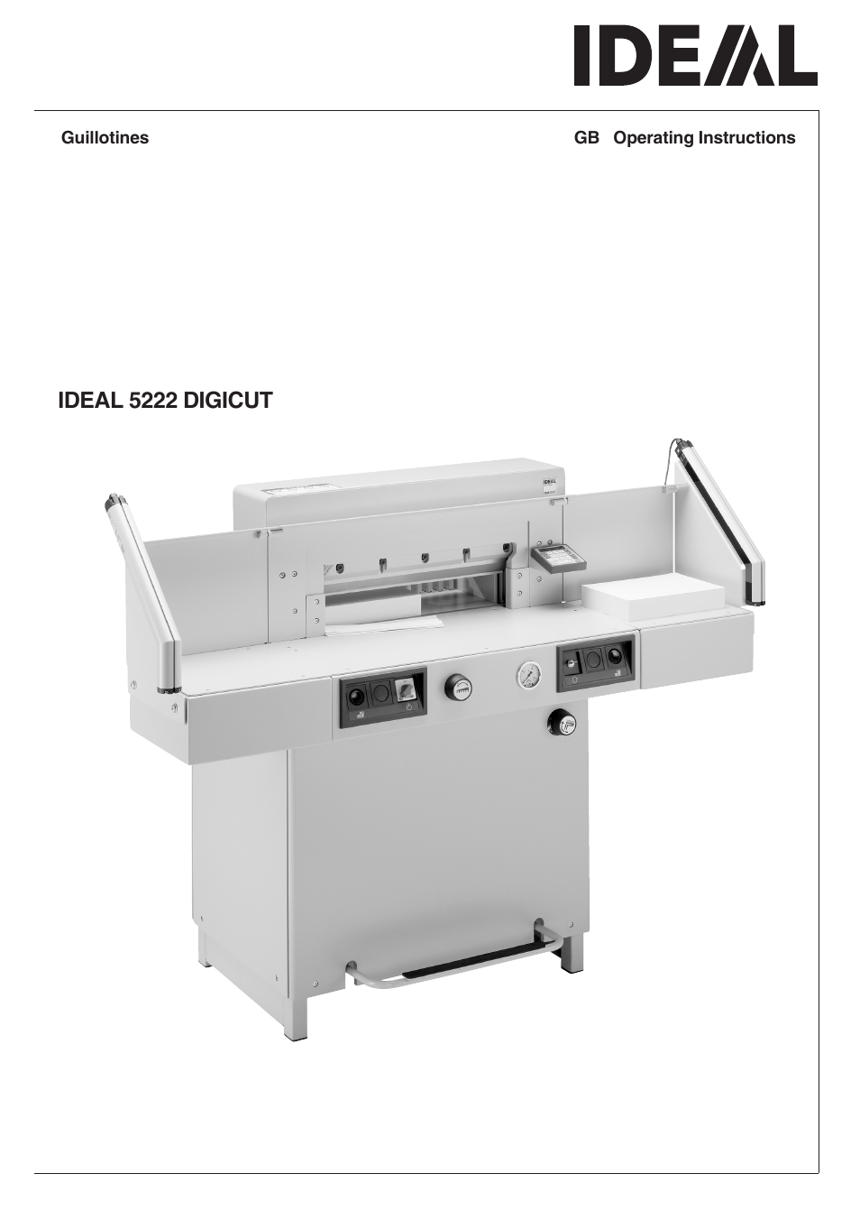 MBM Corporation TRIUMPH 5222 DIGICUT User Manual | 48 pages