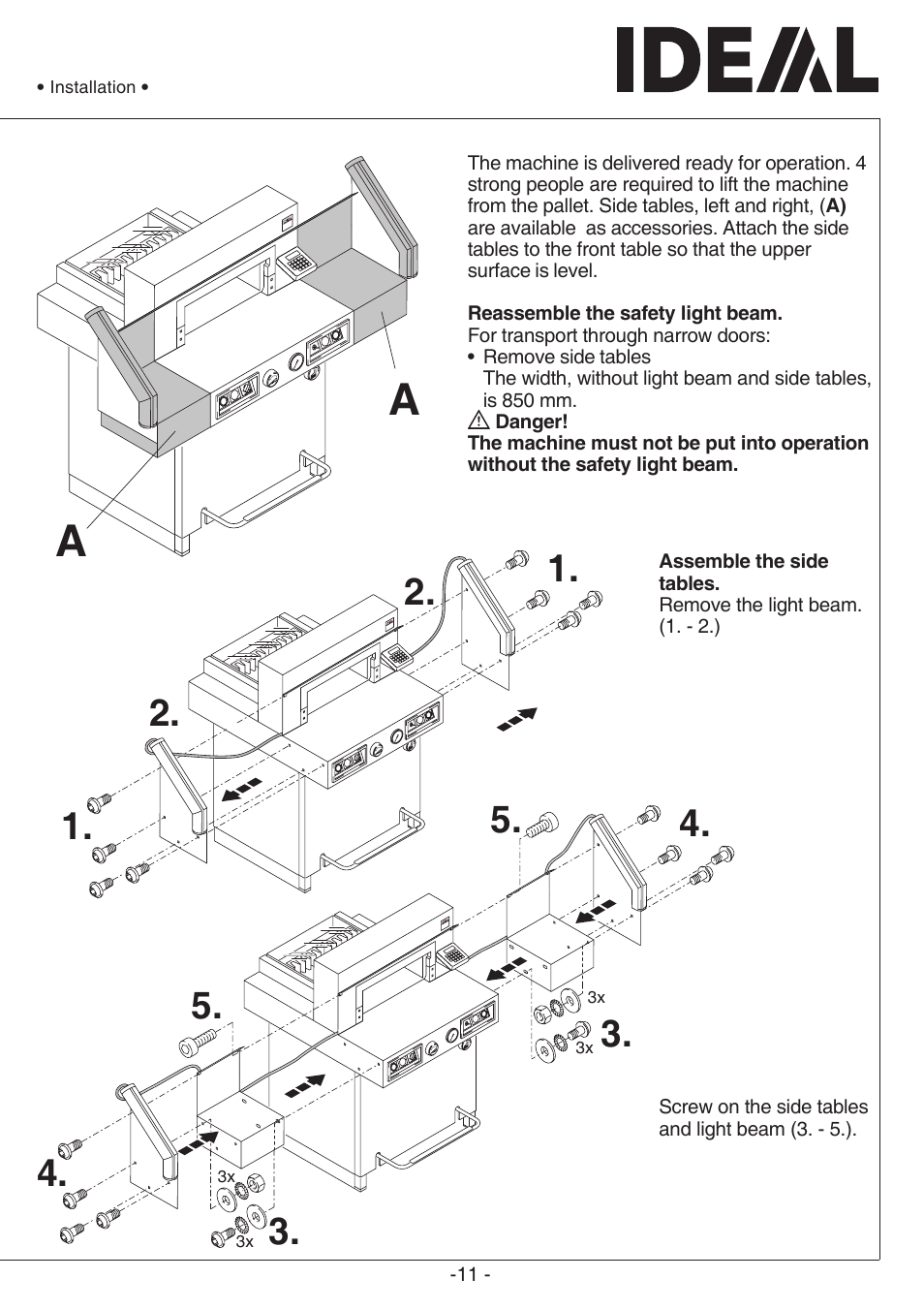 5222 digicut | MBM Corporation TRIUMPH 5222 DIGICUT User Manual | Page 11 / 48