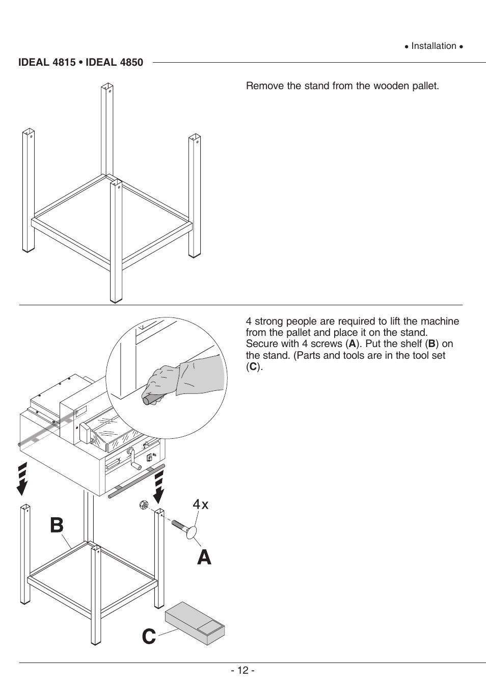 MBM Corporation TRIUMPH 4850 User Manual | Page 12 / 48