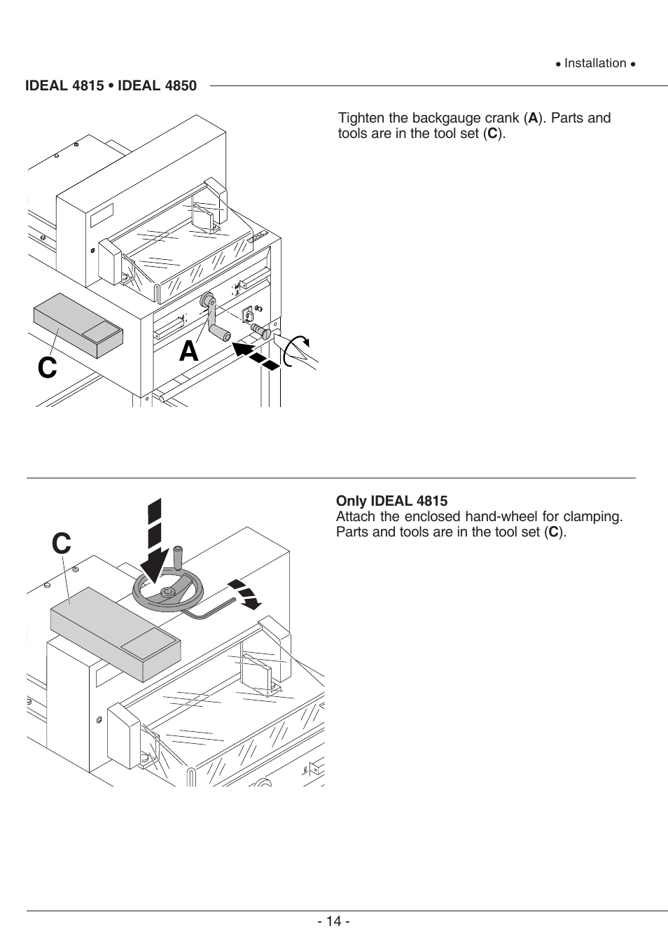 Ca c | MBM Corporation TRIUMPH 4850 User Manual | Page 14 / 48