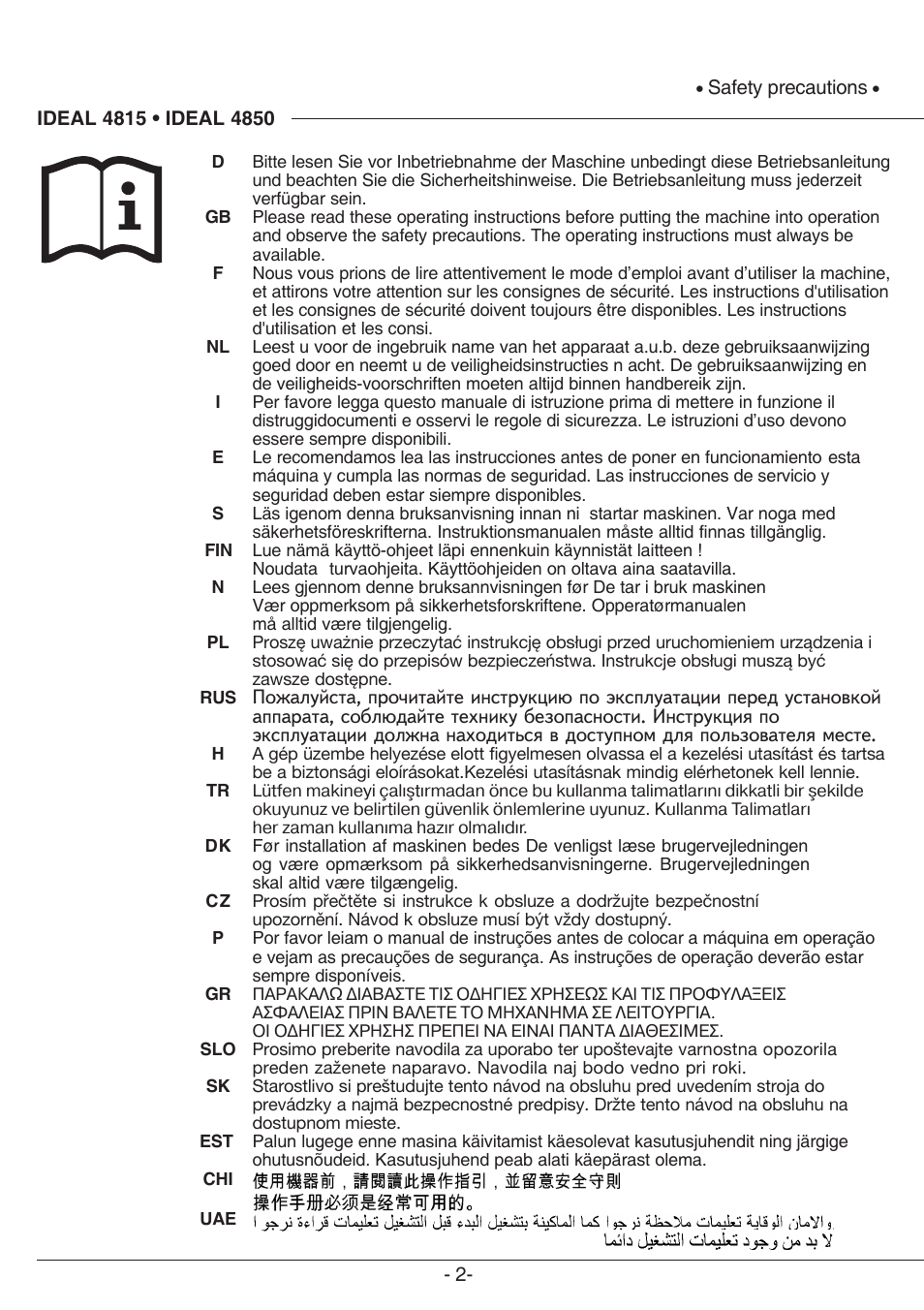MBM Corporation TRIUMPH 4850 User Manual | Page 2 / 48