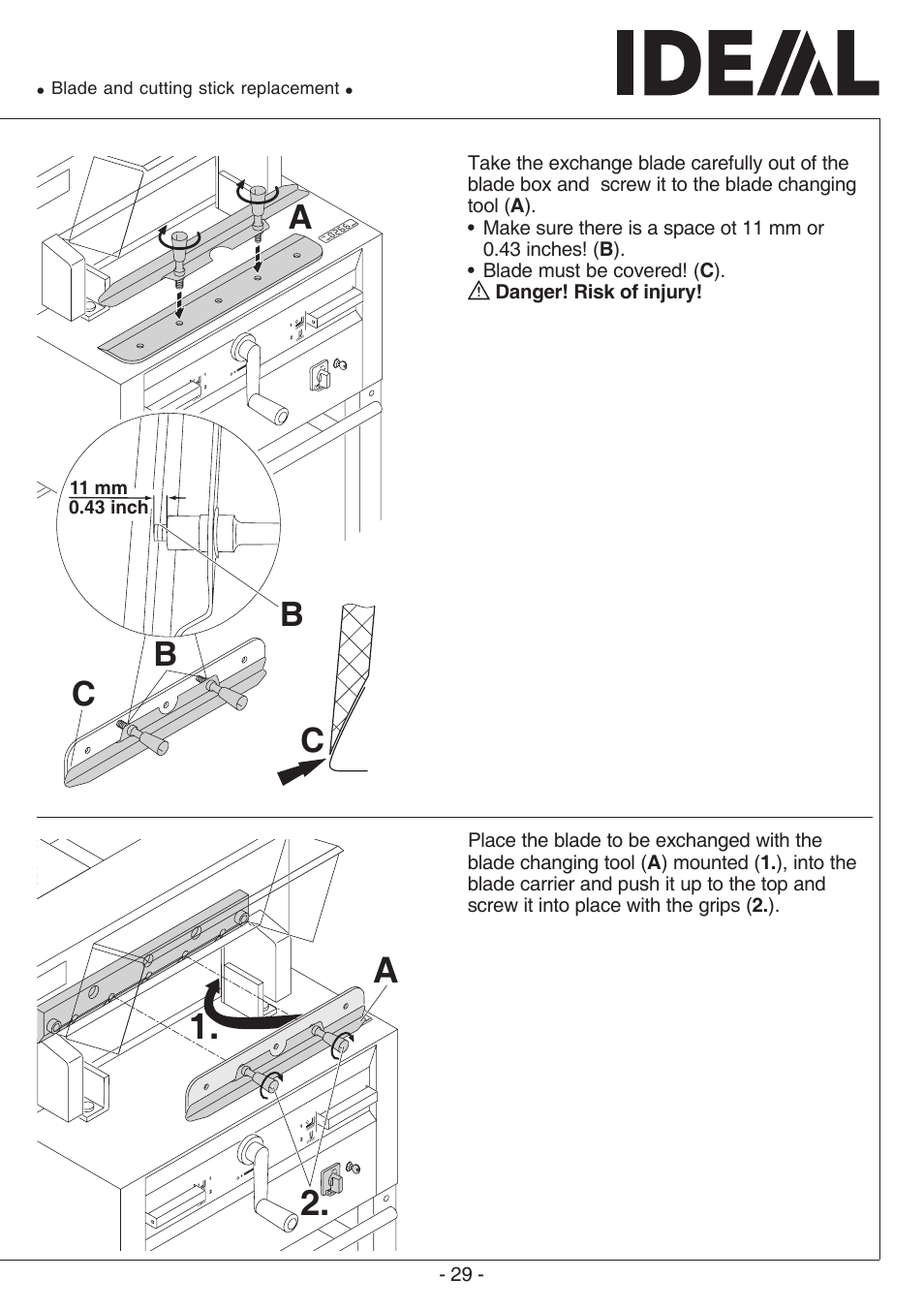 1. a, Cb b c | MBM Corporation TRIUMPH 4850 User Manual | Page 29 / 48