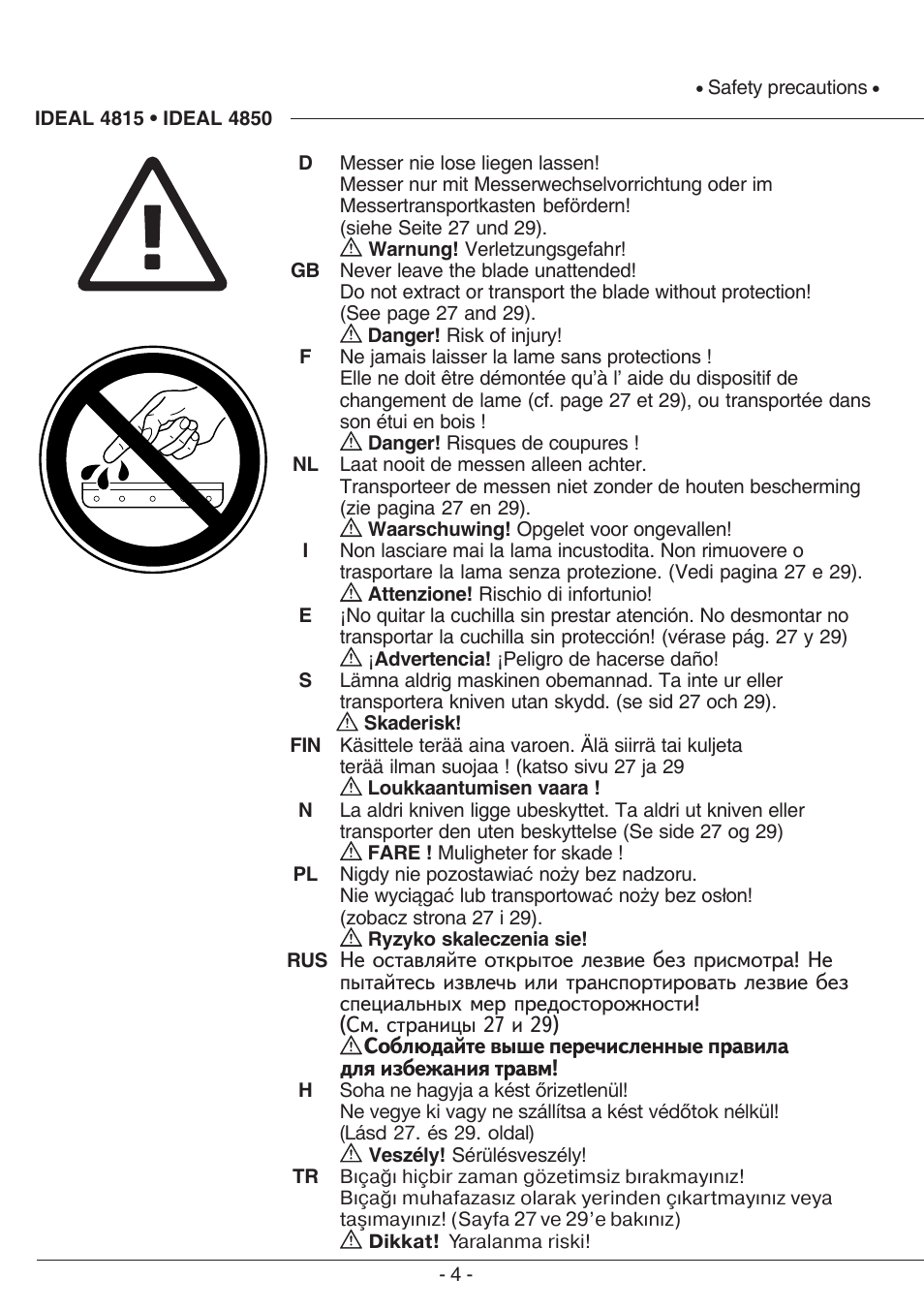 MBM Corporation TRIUMPH 4850 User Manual | Page 4 / 48
