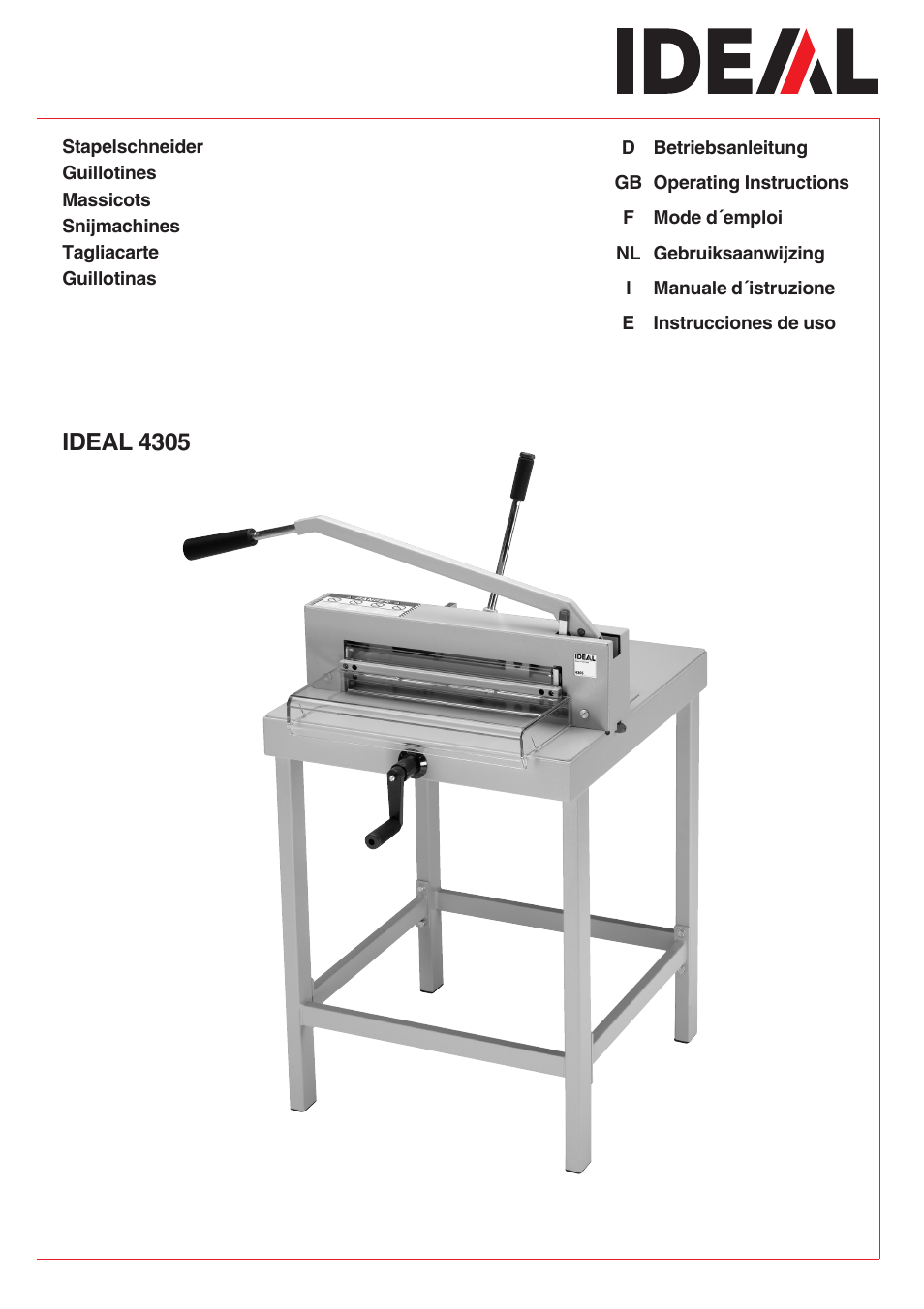 MBM Corporation TRIUMPH 4305 User Manual | 52 pages