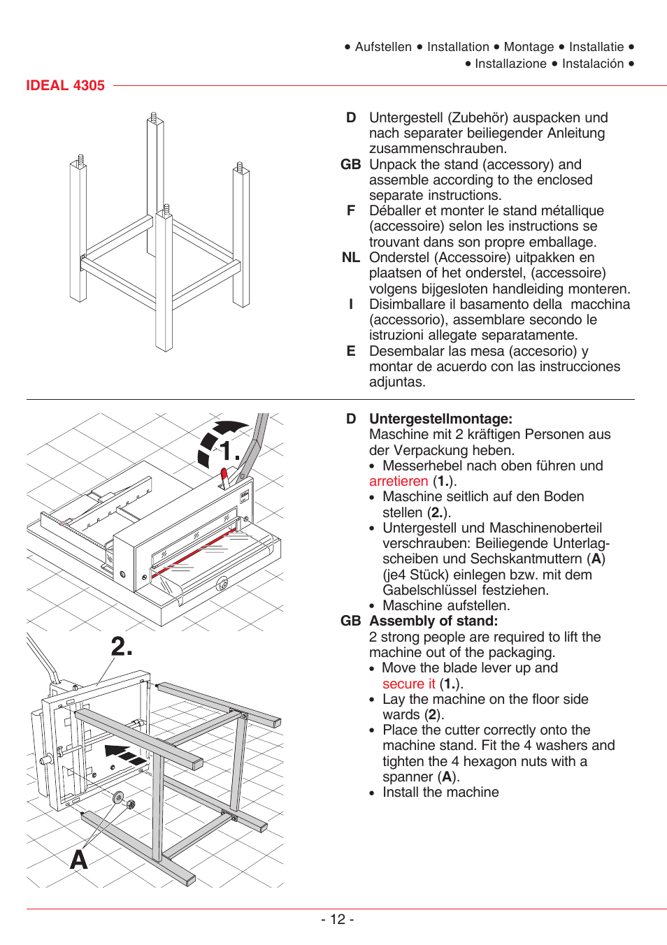 MBM Corporation TRIUMPH 4305 User Manual | Page 12 / 52