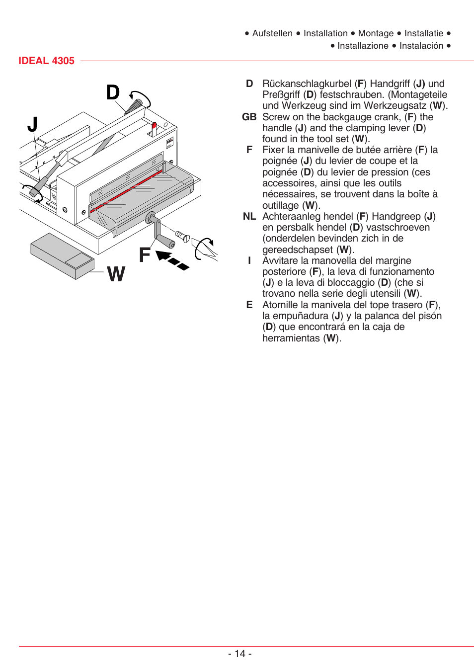 MBM Corporation TRIUMPH 4305 User Manual | Page 14 / 52