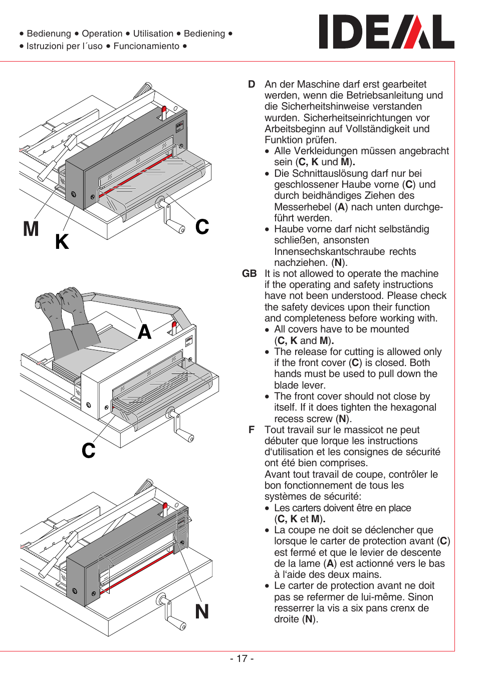 MBM Corporation TRIUMPH 4305 User Manual | Page 17 / 52