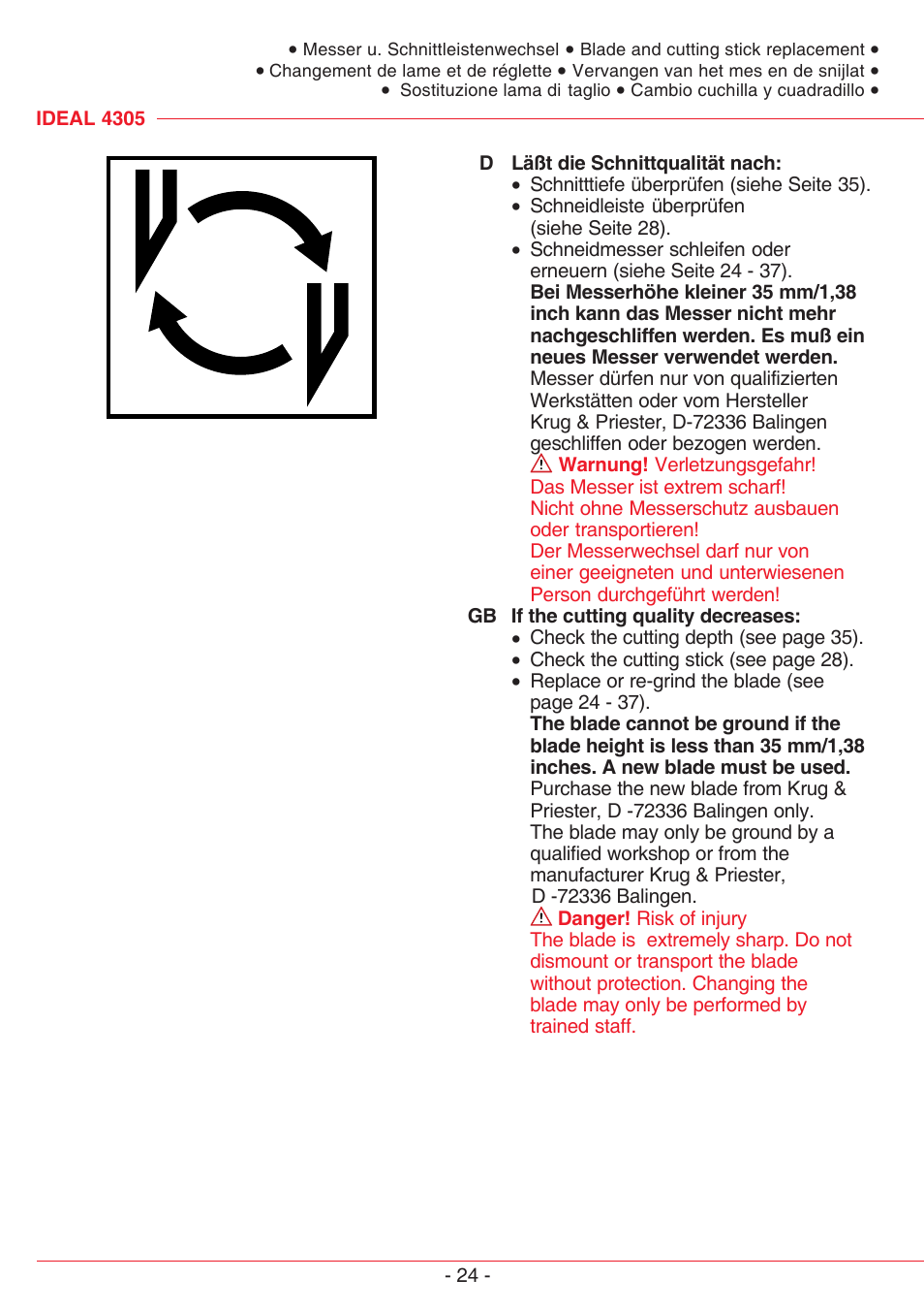 MBM Corporation TRIUMPH 4305 User Manual | Page 24 / 52