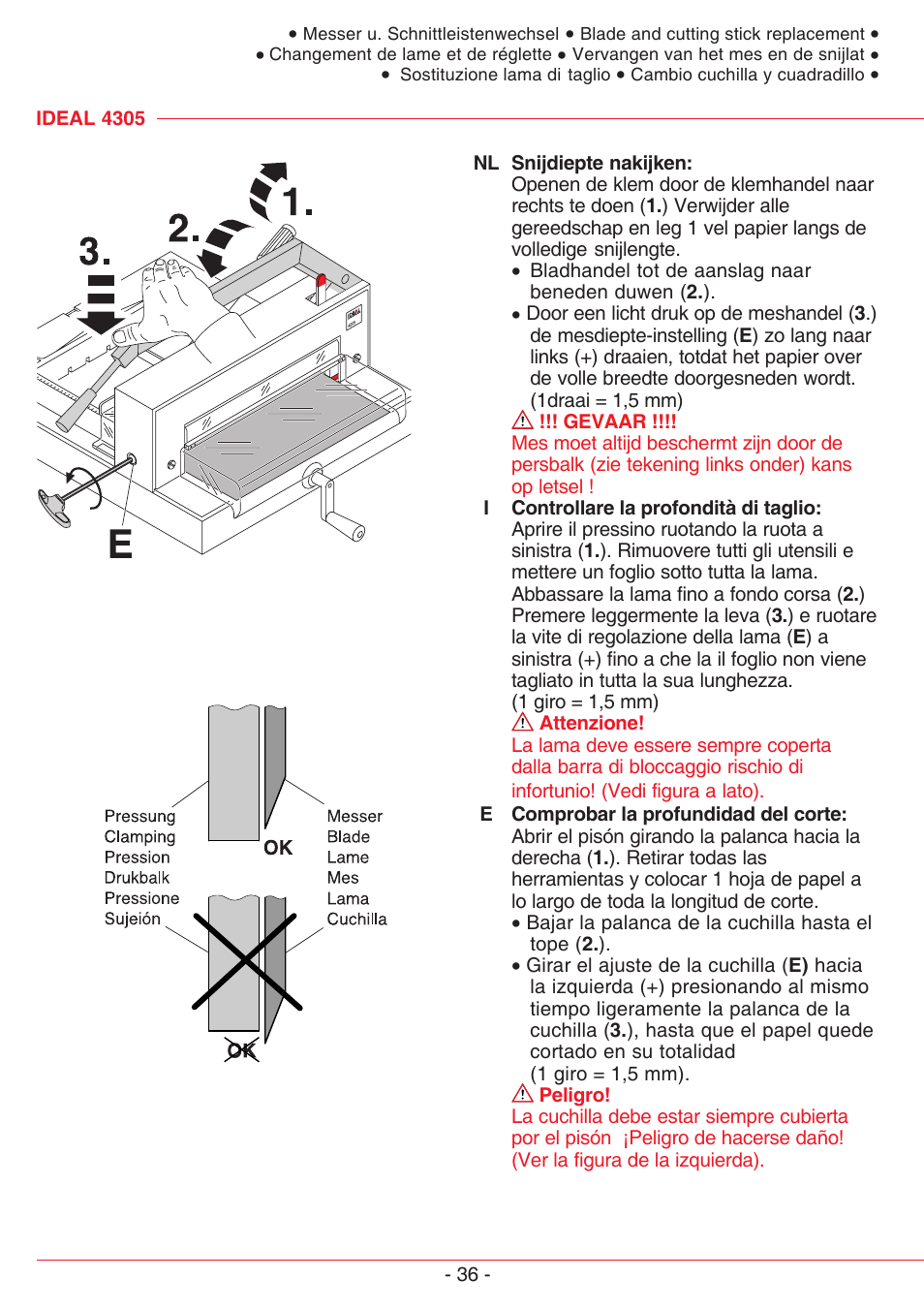 MBM Corporation TRIUMPH 4305 User Manual | Page 36 / 52