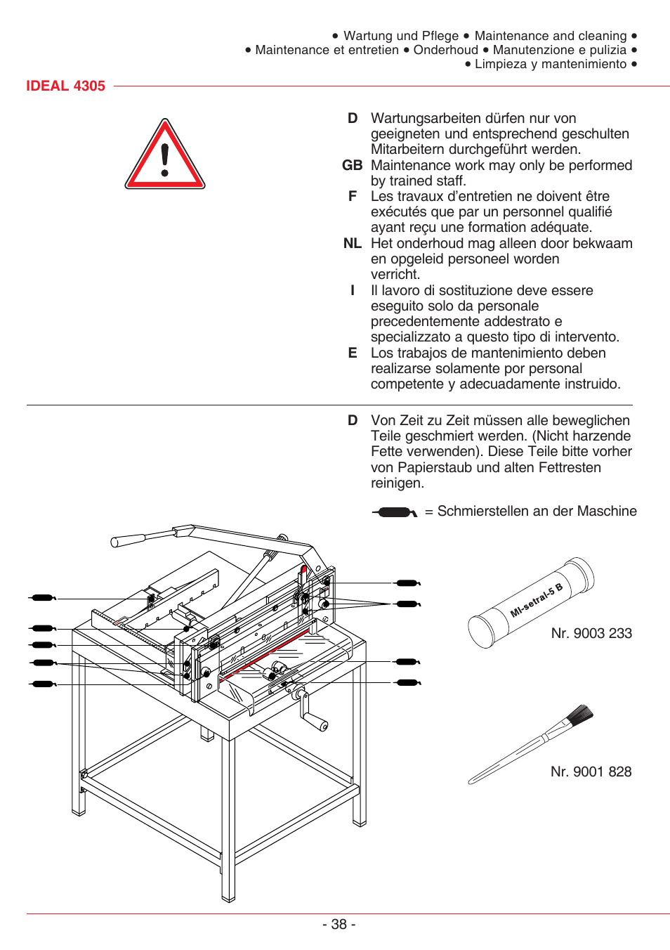 MBM Corporation TRIUMPH 4305 User Manual | Page 38 / 52