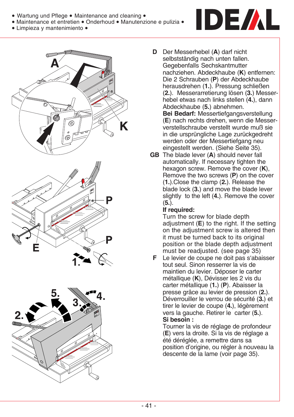 MBM Corporation TRIUMPH 4305 User Manual | Page 41 / 52