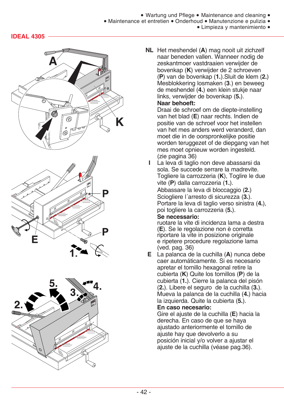 MBM Corporation TRIUMPH 4305 User Manual | Page 42 / 52