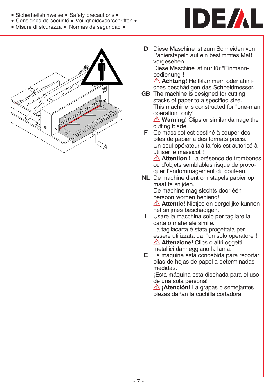 MBM Corporation TRIUMPH 4305 User Manual | Page 7 / 52