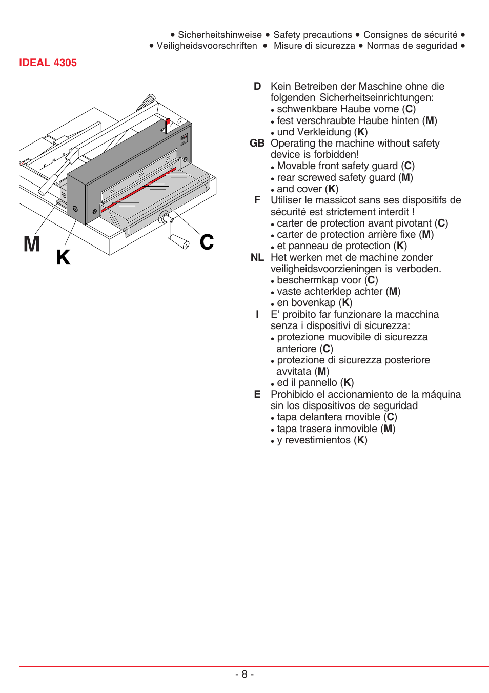 MBM Corporation TRIUMPH 4305 User Manual | Page 8 / 52