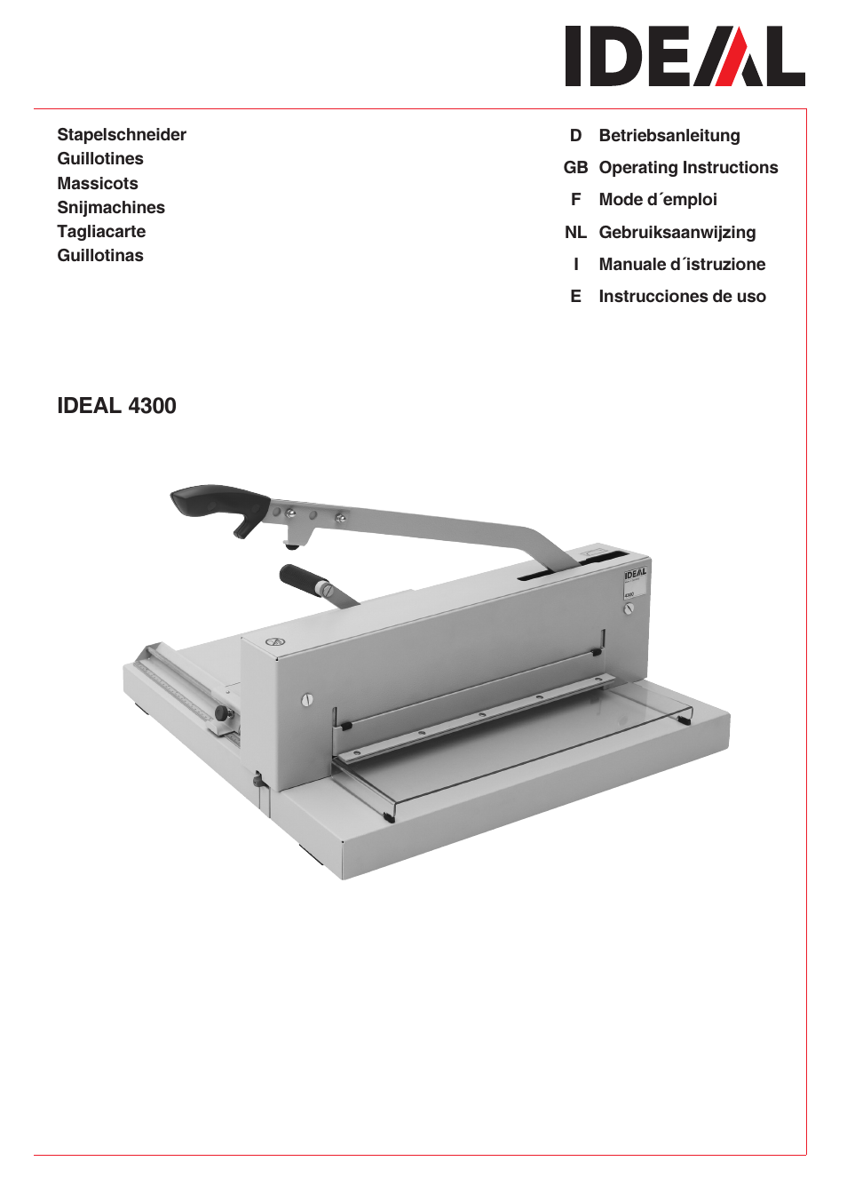 MBM Corporation TRIUMPH 4300 User Manual | 52 pages