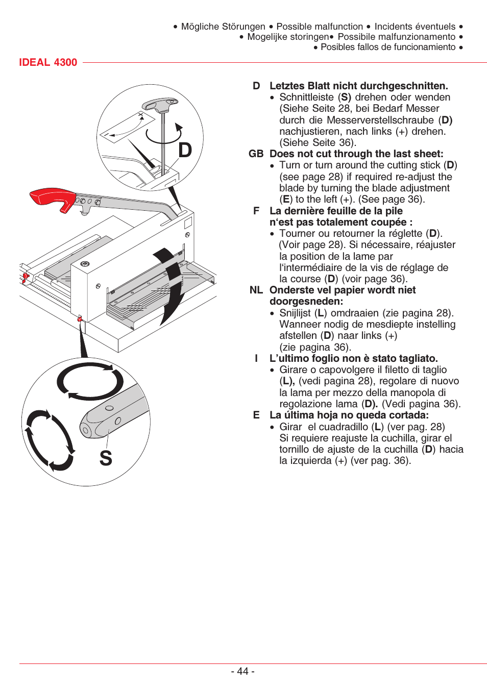 MBM Corporation TRIUMPH 4300 User Manual | Page 44 / 52