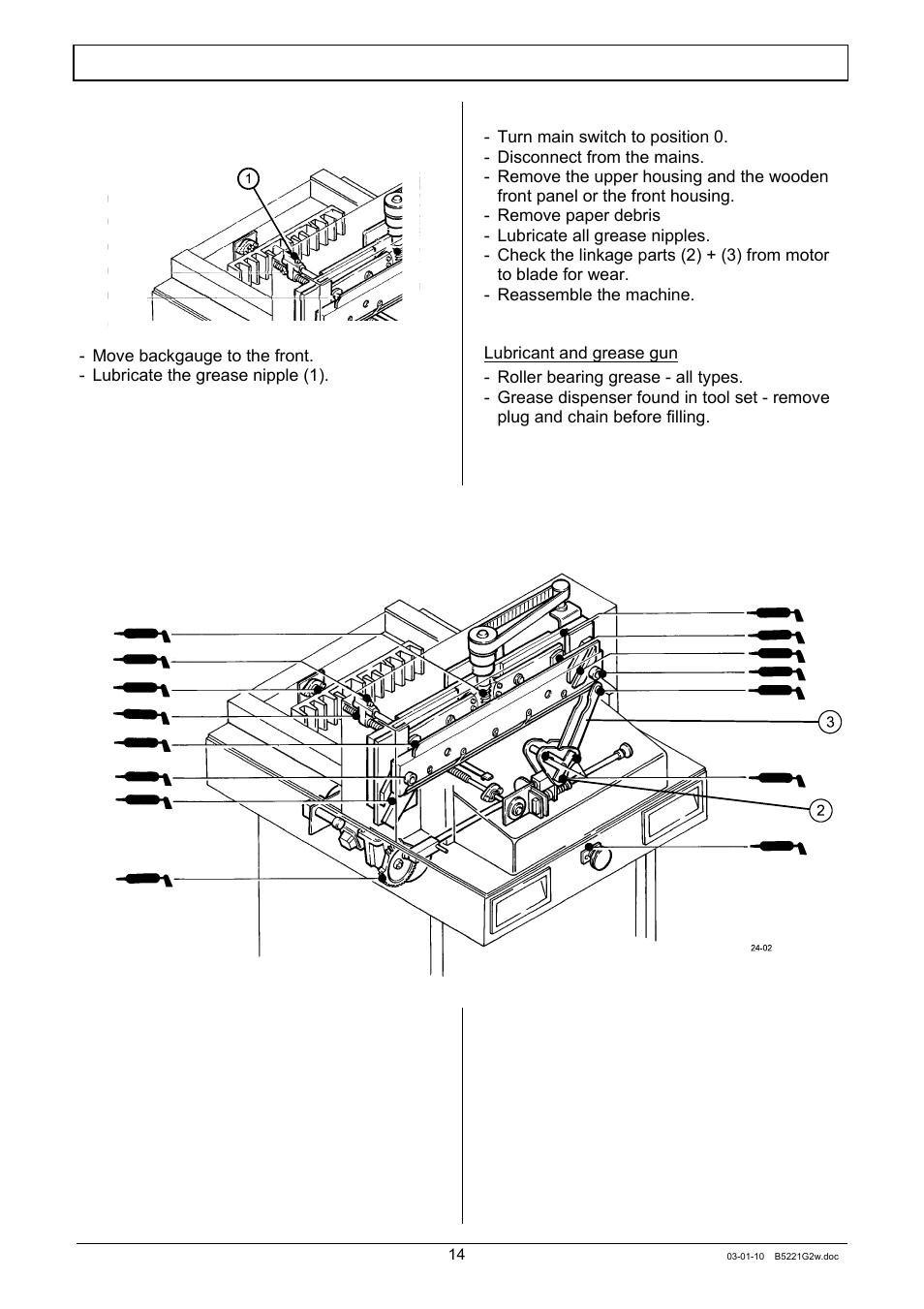 3 maintenance cycle all 7 days, 4 maintenance cycle all 6 months | MBM Corporation 5221-EC User Manual | Page 14 / 20