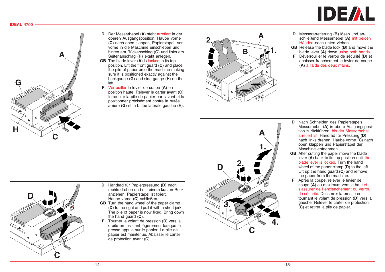 Cd a 1. 2. 4. 3, Ac h g, 1. b a | MBM Corporation 4700 User Manual | Page 8 / 16