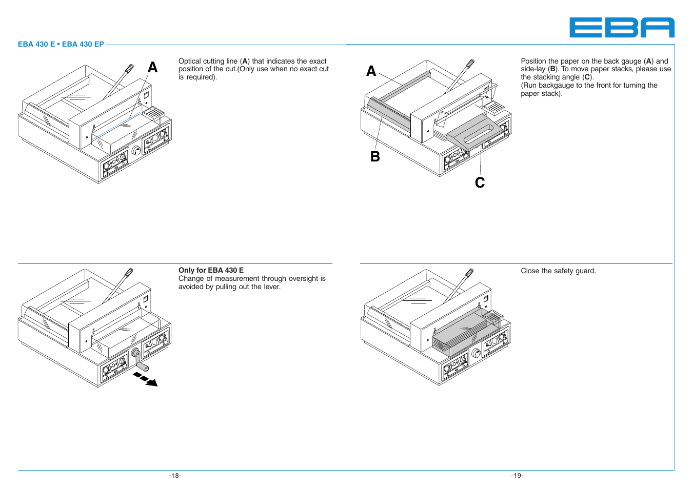 Ba c | MBM Corporation 430 EP semi-automatic programmable User Manual | Page 10 / 23