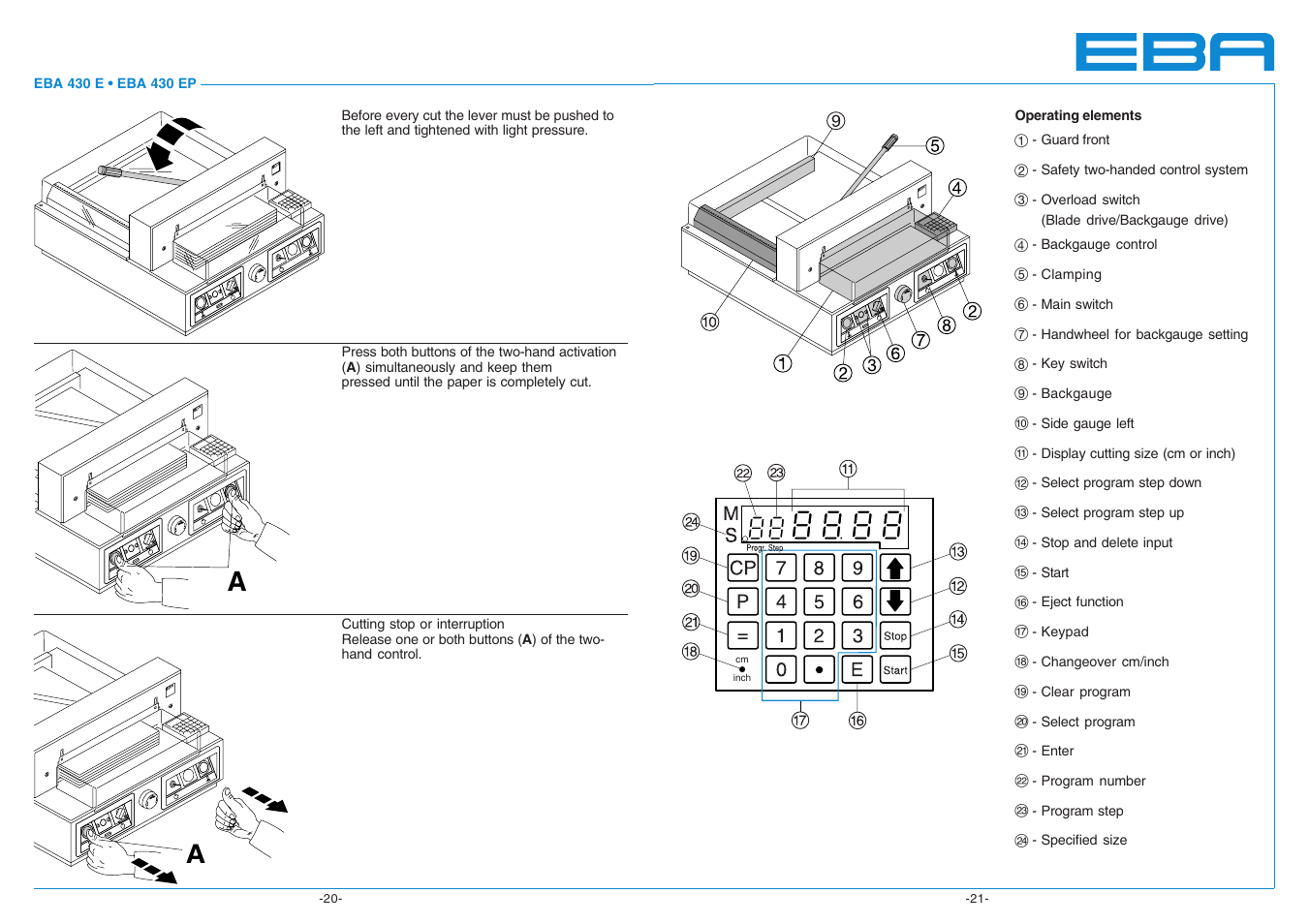 MBM Corporation 430 EP semi-automatic programmable User Manual | Page 11 / 23
