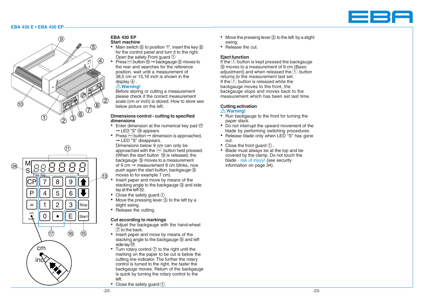 MBM Corporation 430 EP semi-automatic programmable User Manual | Page 12 / 23