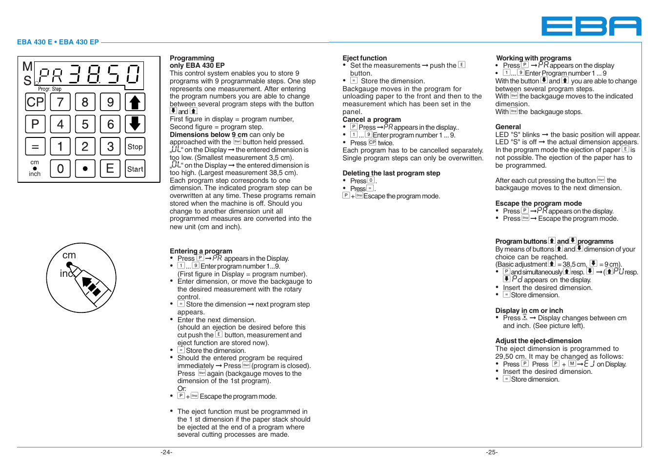 MBM Corporation 430 EP semi-automatic programmable User Manual | Page 13 / 23