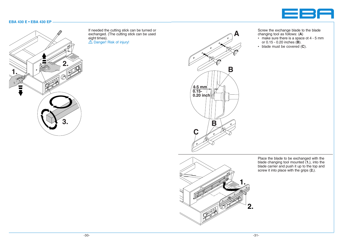 Ca b b | MBM Corporation 430 EP semi-automatic programmable User Manual | Page 16 / 23
