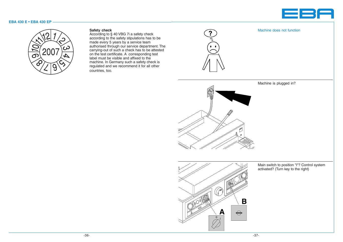 MBM Corporation 430 EP semi-automatic programmable User Manual | Page 19 / 23