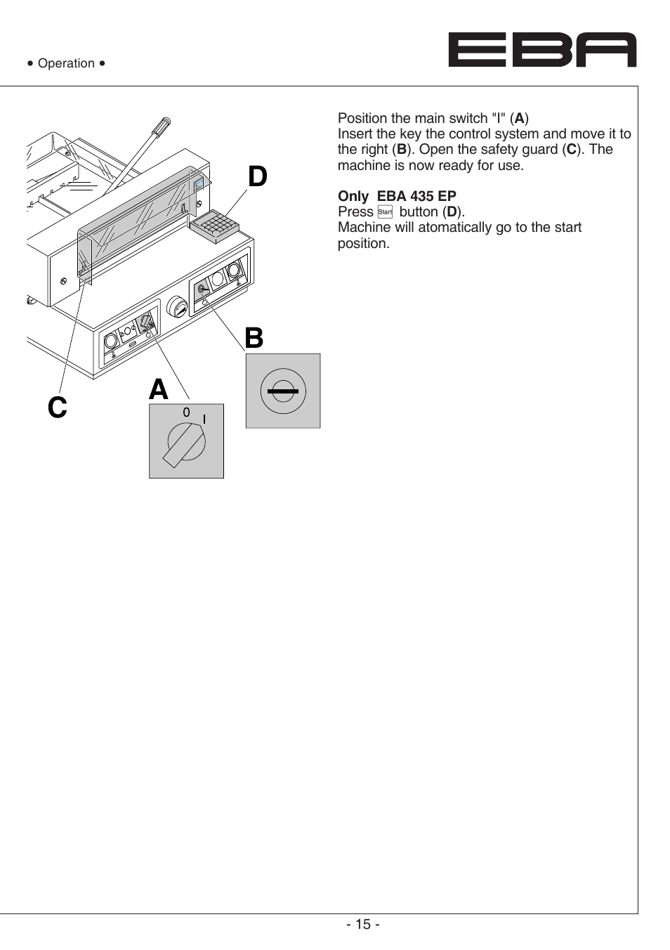 Cd b a | MBM Corporation EBA 435 E User Manual | Page 15 / 48