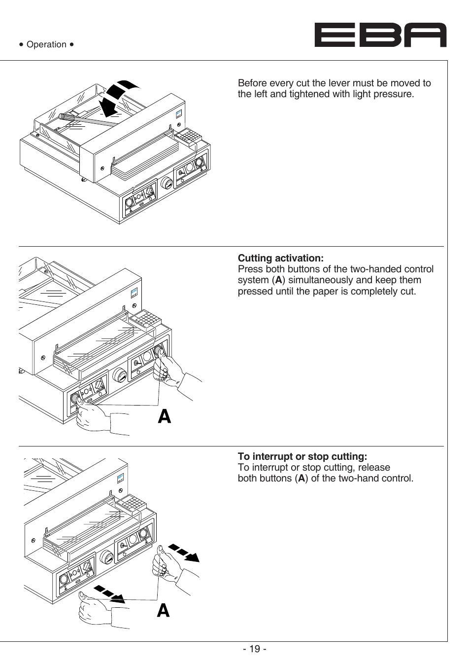 MBM Corporation EBA 435 E User Manual | Page 19 / 48