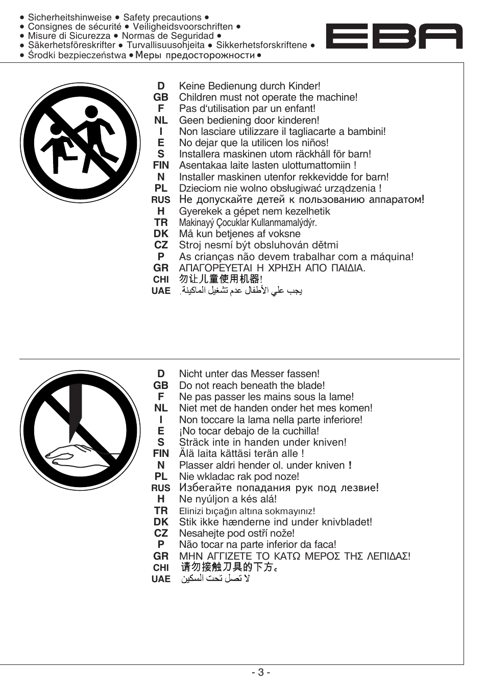 MBM Corporation EBA 435 E User Manual | Page 3 / 48