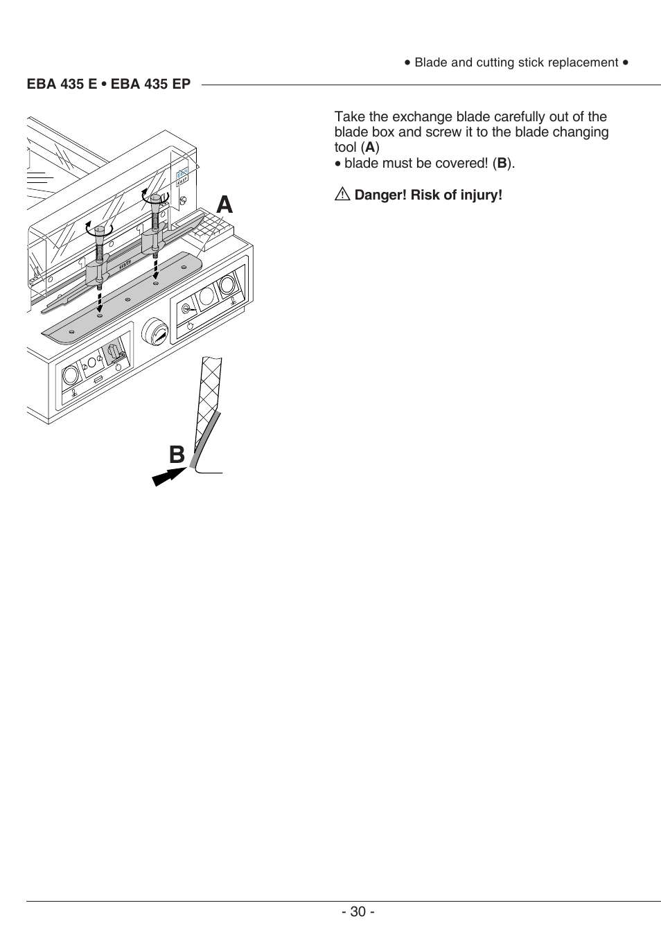 MBM Corporation EBA 435 E User Manual | Page 30 / 48