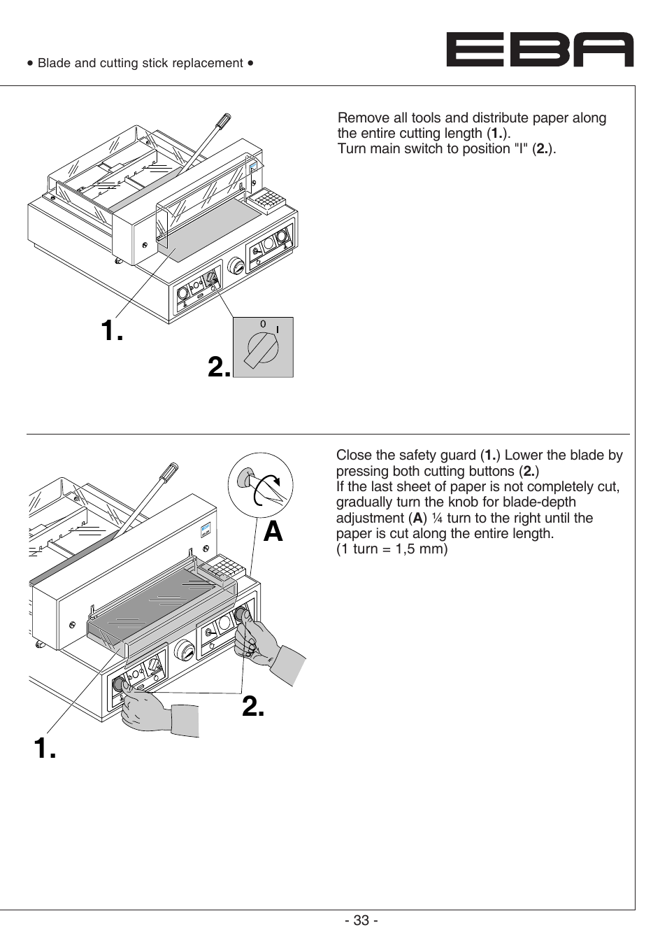 1. a 2. 1 | MBM Corporation EBA 435 E User Manual | Page 33 / 48