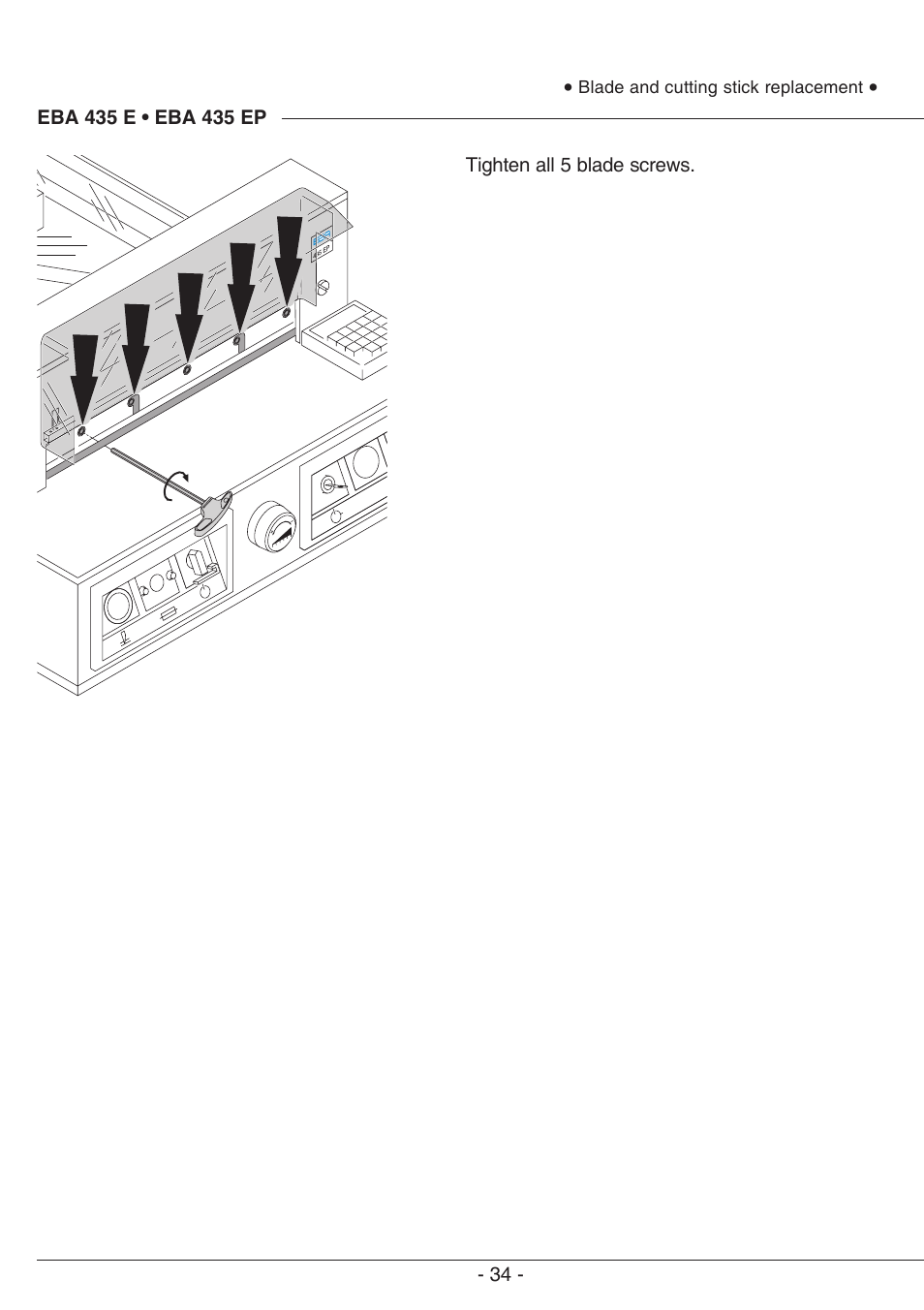 MBM Corporation EBA 435 E User Manual | Page 34 / 48
