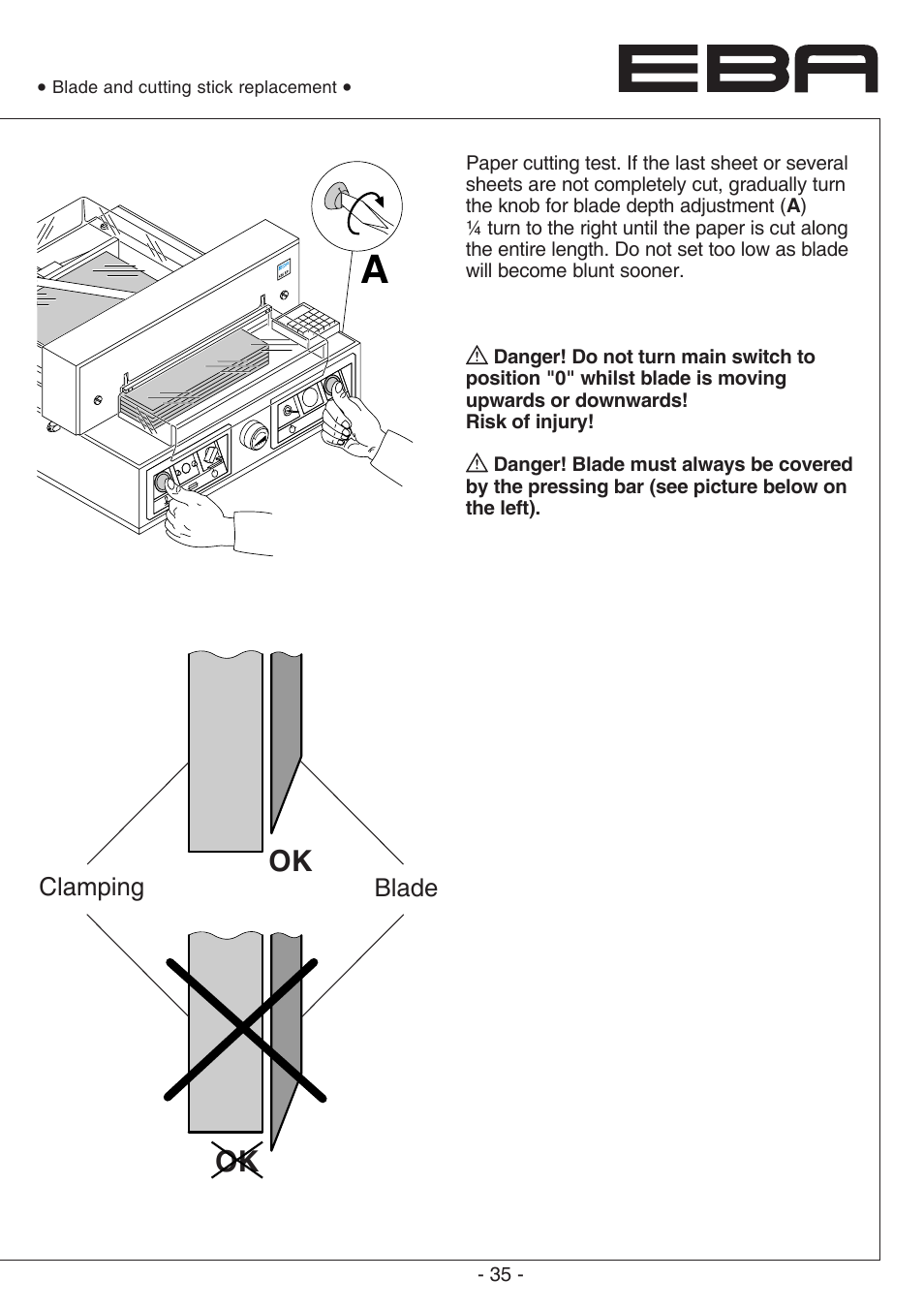 MBM Corporation EBA 435 E User Manual | Page 35 / 48