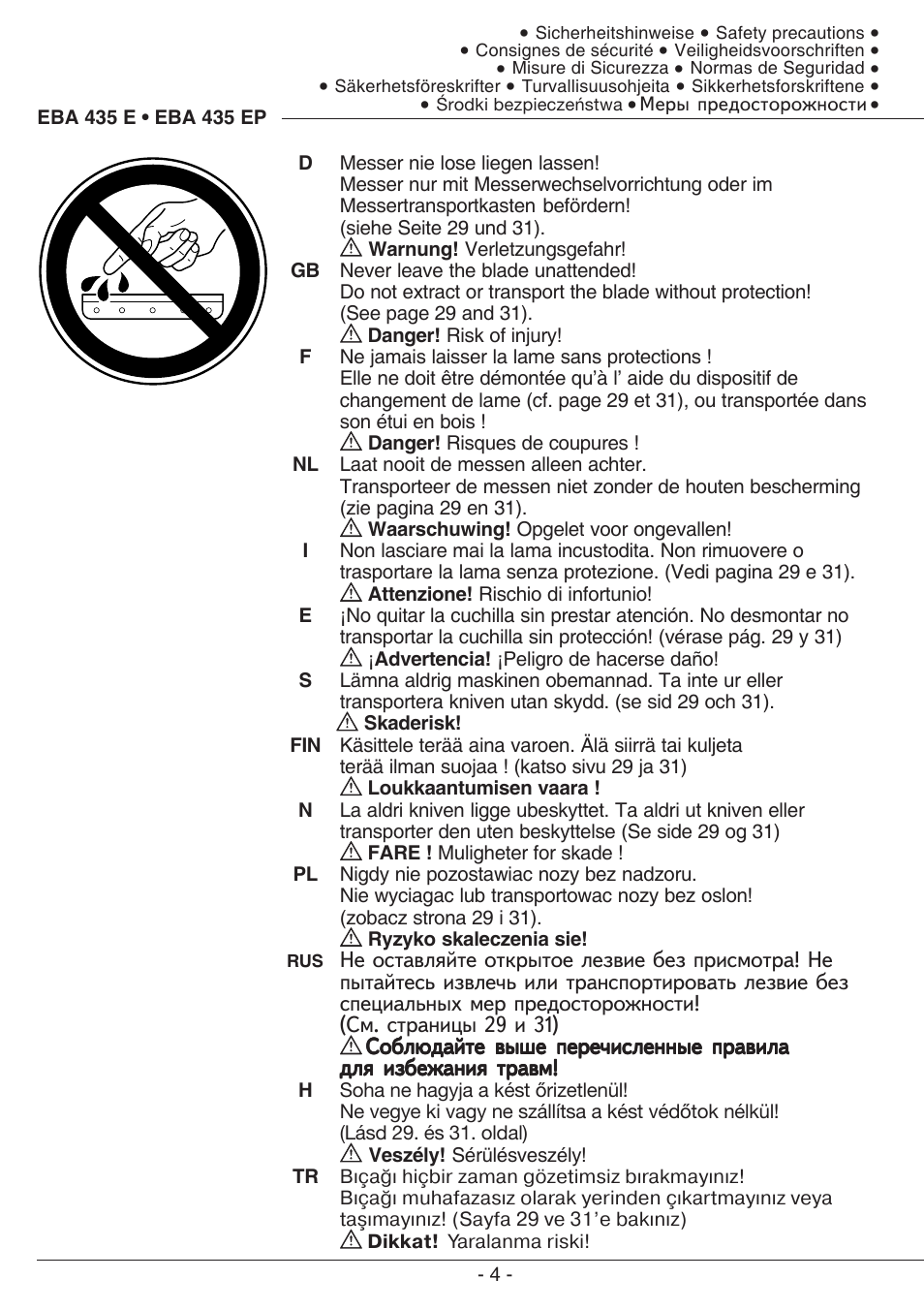 MBM Corporation EBA 435 E User Manual | Page 4 / 48