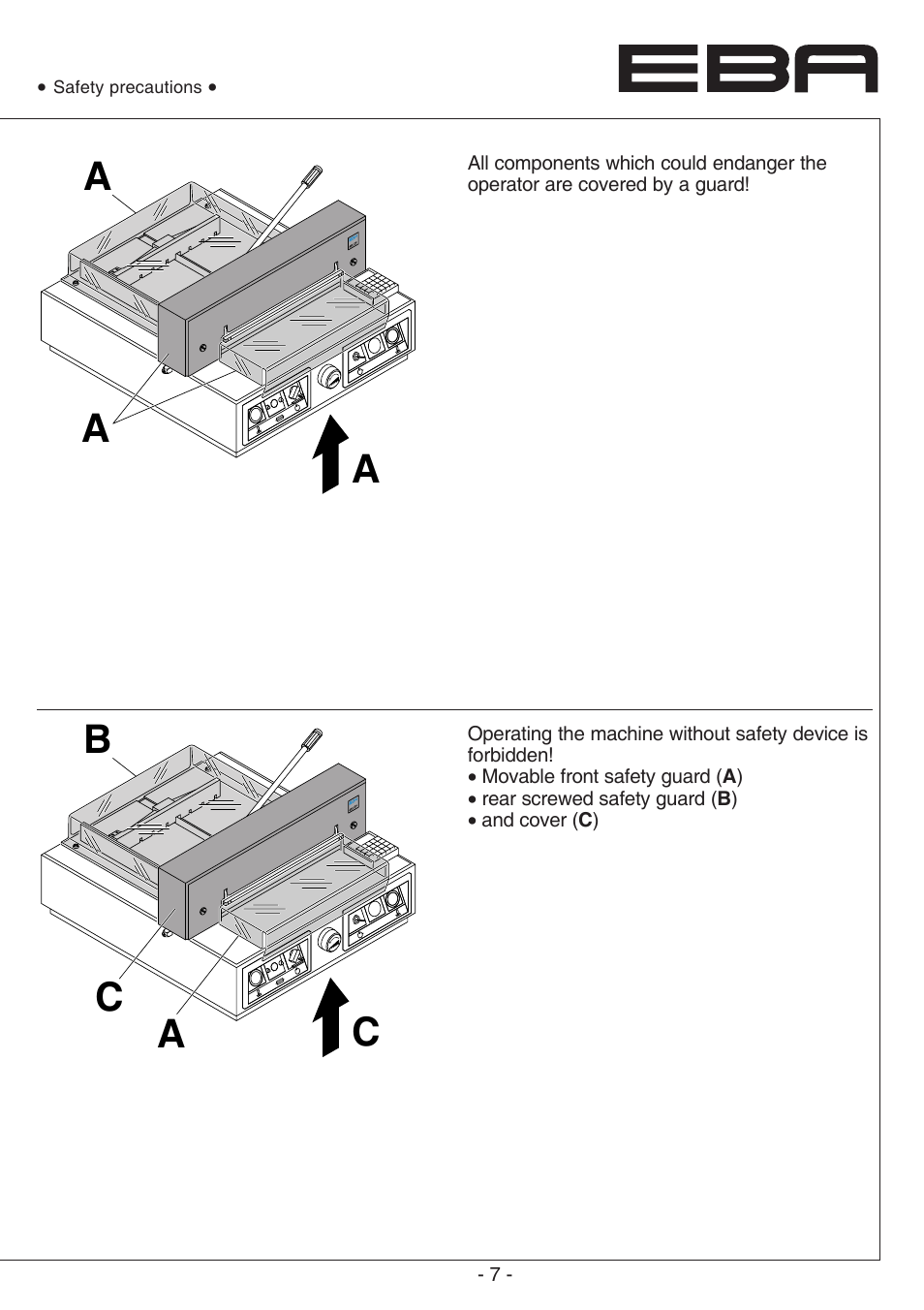 Ab c a c | MBM Corporation EBA 435 E User Manual | Page 7 / 48