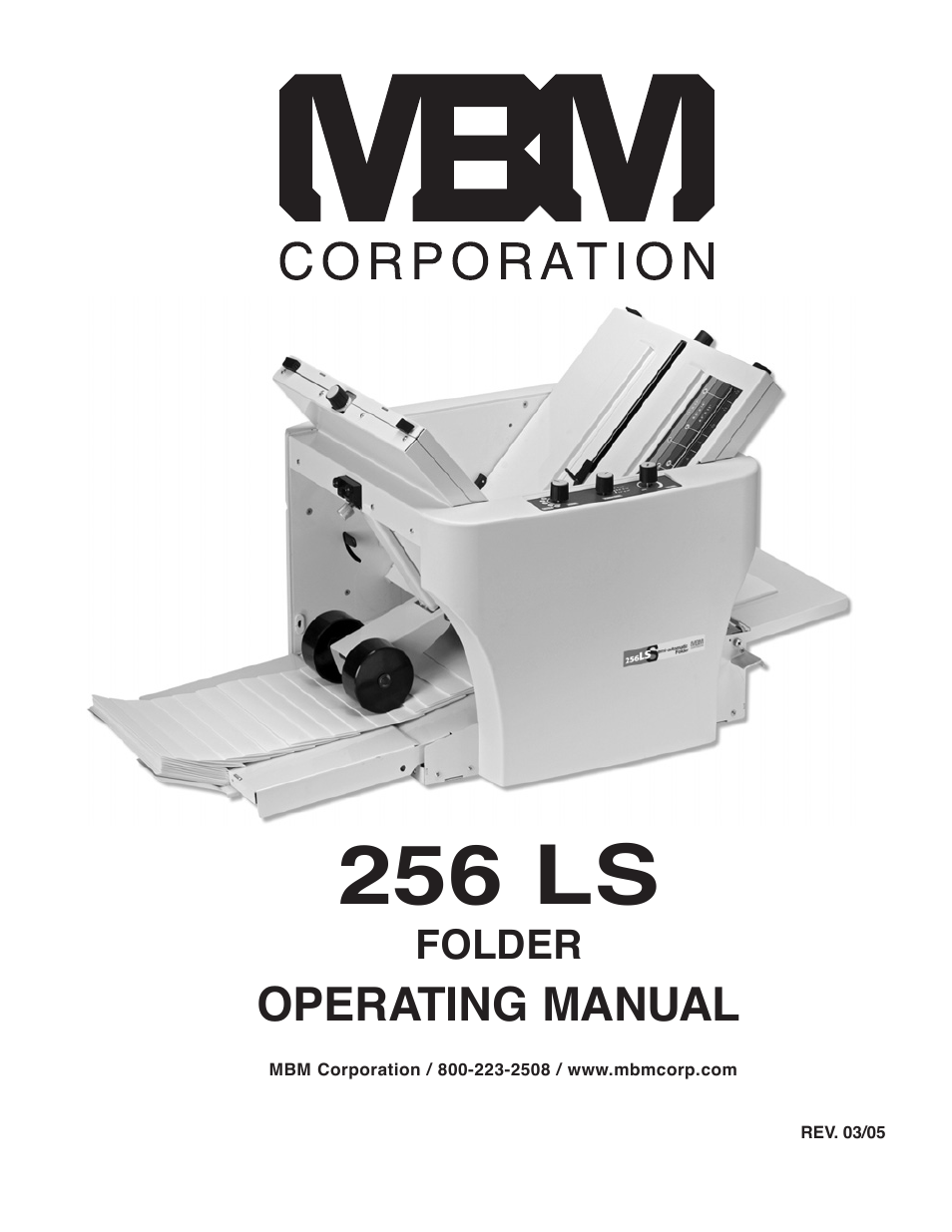 MBM Corporation MBM 256 LS Folder User Manual | 32 pages