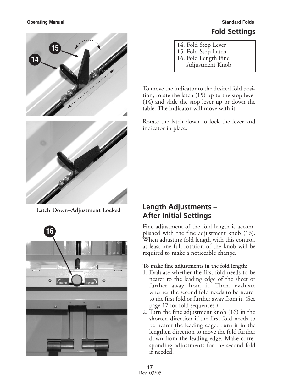 MBM Corporation MBM 256 LS Folder User Manual | Page 19 / 32