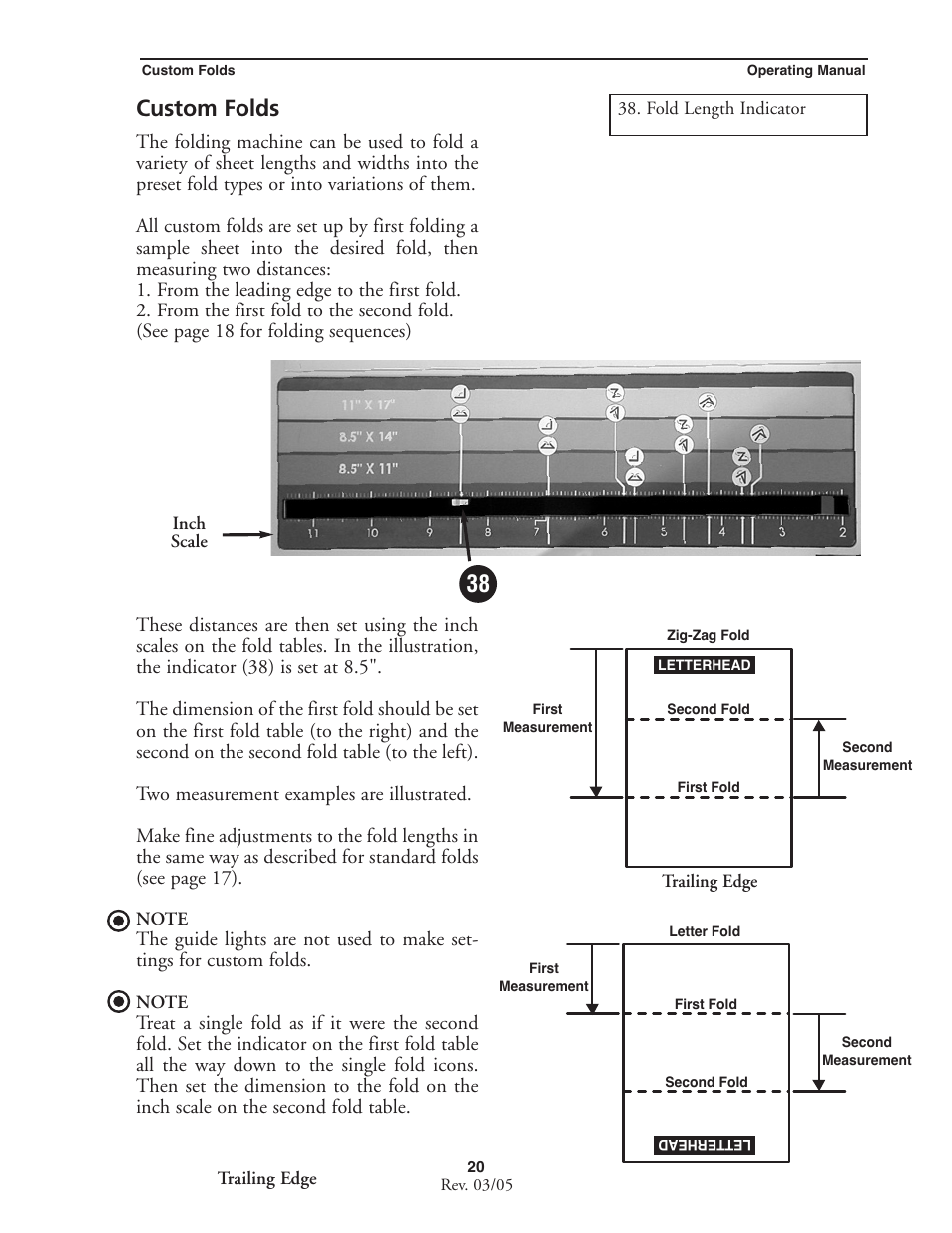 Custom folds | MBM Corporation MBM 256 LS Folder User Manual | Page 22 / 32