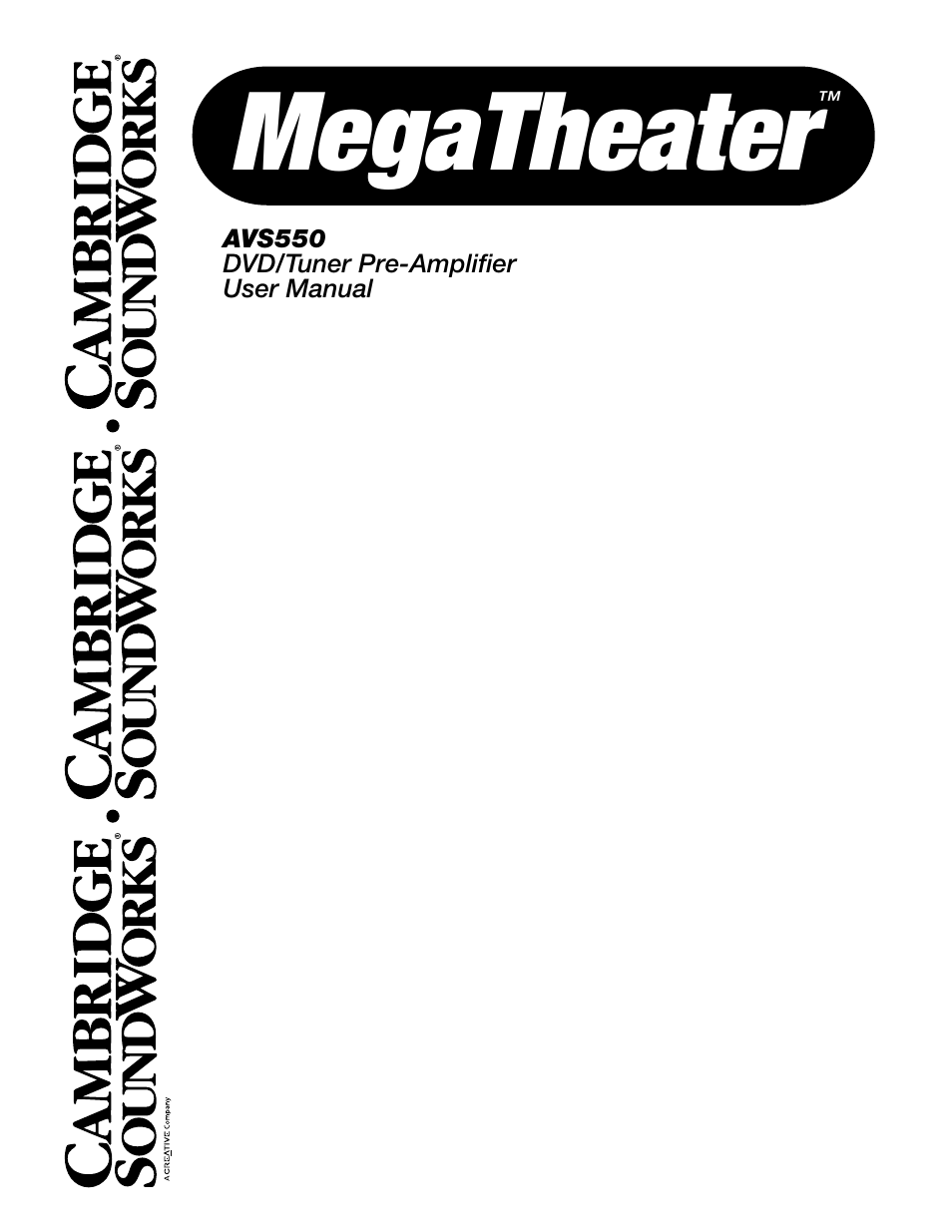 Cambridge SoundWorks AVS550 User Manual | 40 pages